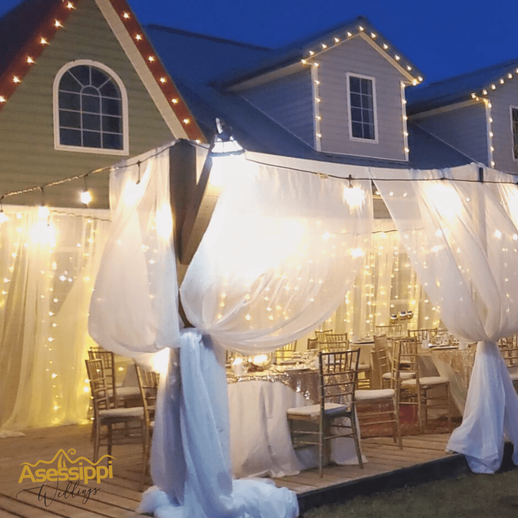 Wedding Reception outside 