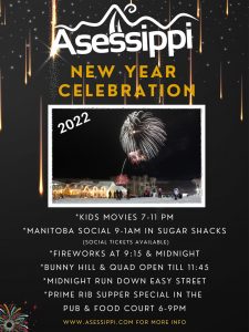 Poster for New Years Eve at Asessippi.