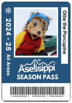 The 2024-2025 Asessippi Ski Resort Season Pass.